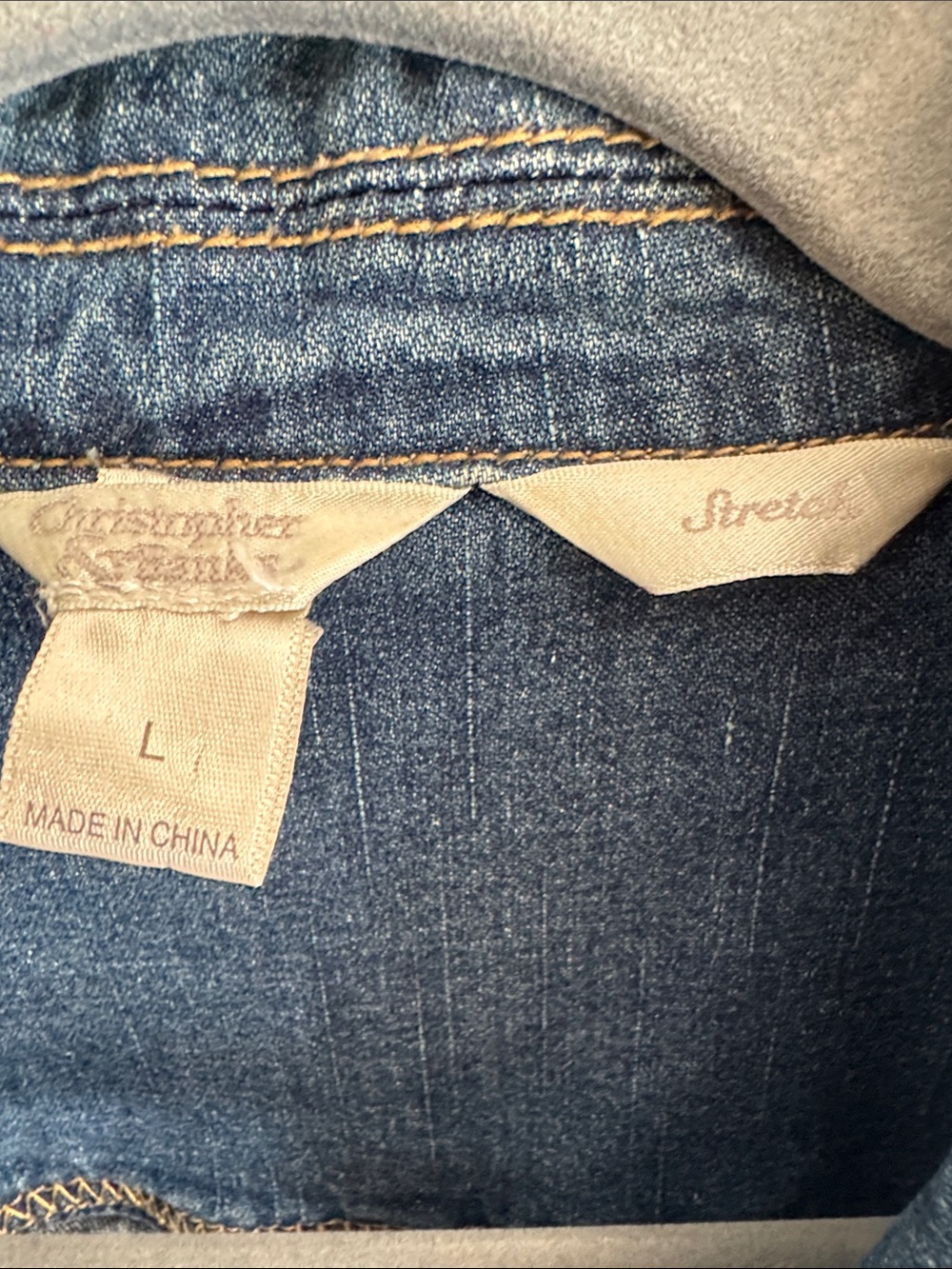 Christopher & Banks Medium Blue Denim Jean Jacket SZ Large - Picture 2 of 8